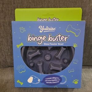 Yuksito Binge Buster Slow Feeder Bowl For Dogs, New, 7 Inches Diameter